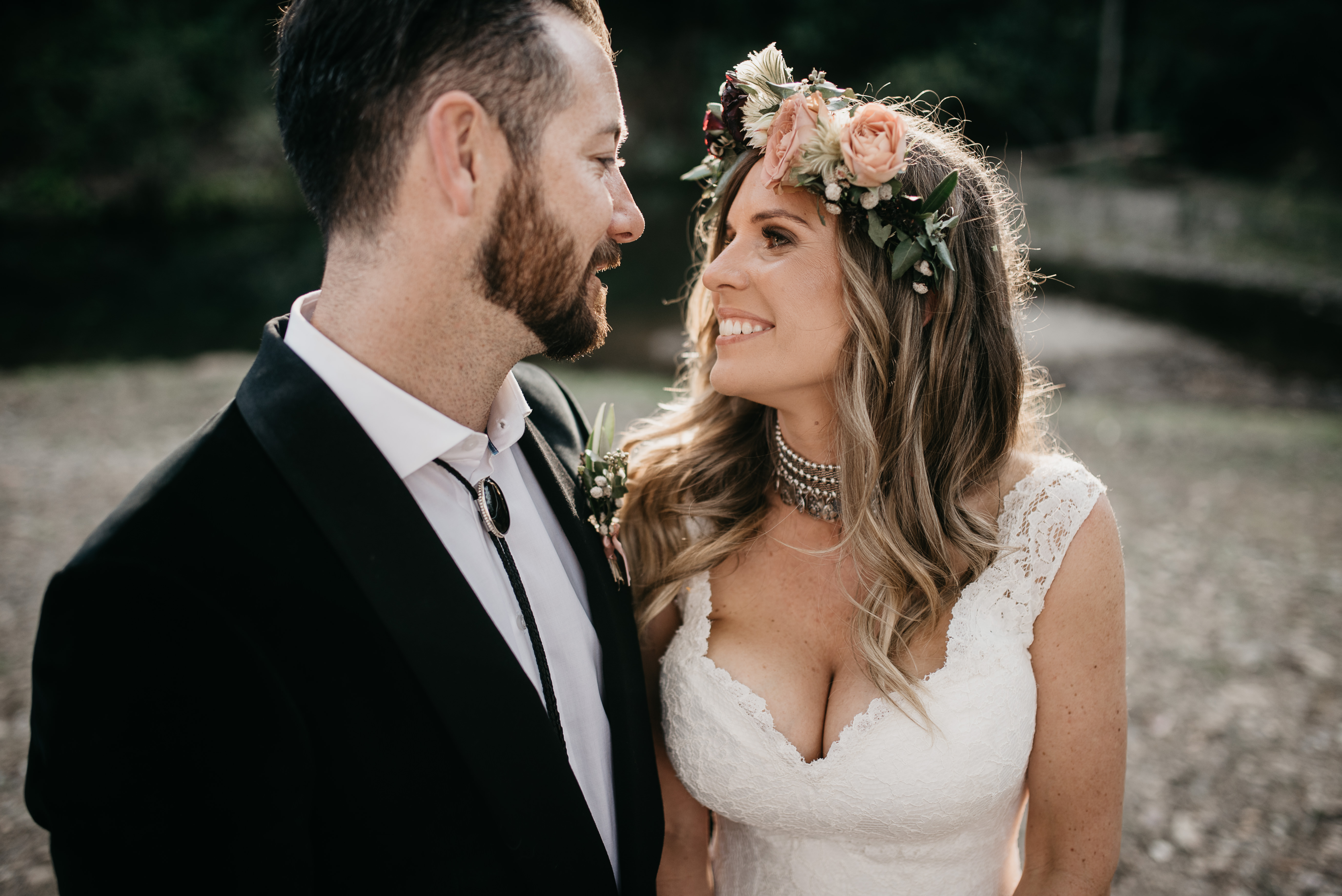 Bride smiling with natural glam makeup