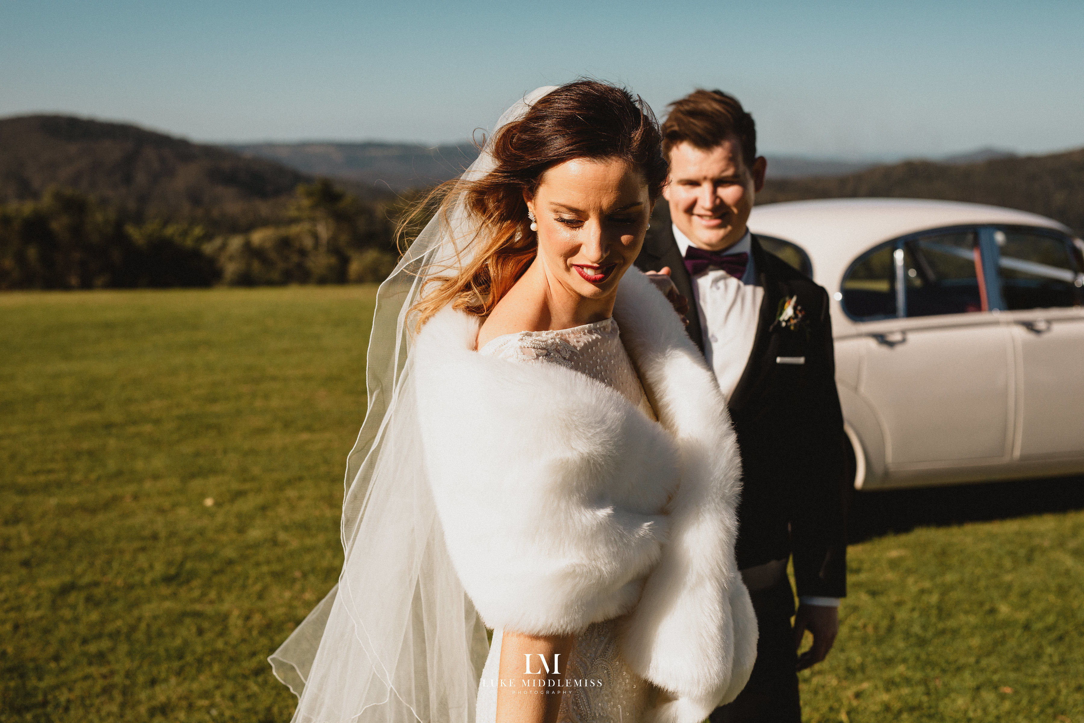 Bride wearing polished bridal makeup